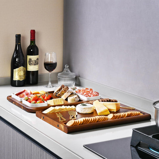 Shanik Premium Charcuterie Board – Magnetisches Käsebrett & Serviertablett aus Holz – Doppelseitig, Ohne Gravur, Perfekt als Geschenk