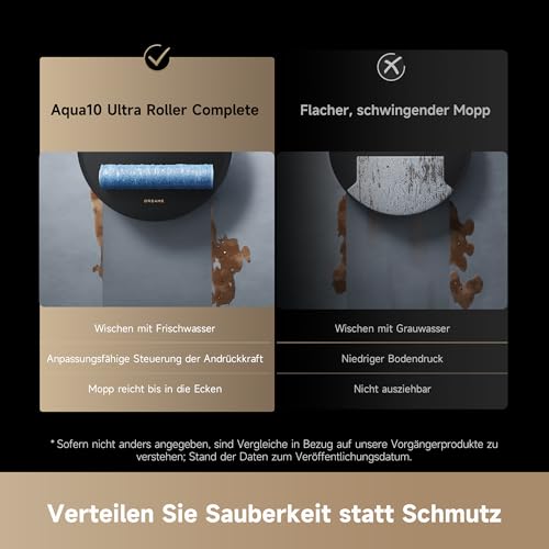 dreame Aqua10 Ultra Roller Complete Schwarz Saugroboter, 30.000 Pa, 8cm Hindernisfreiheit