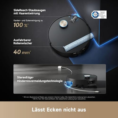 dreame Aqua10 Ultra Roller Complete Schwarz Saugroboter, 30.000 Pa, 8cm Hindernisfreiheit