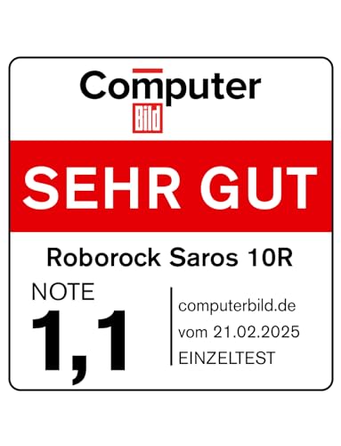 Roborock Saros 10R Saugroboter mit Wischfunktion, 22.000 Pa, 7,98cm Ultra-Slim, Zero-Tangle