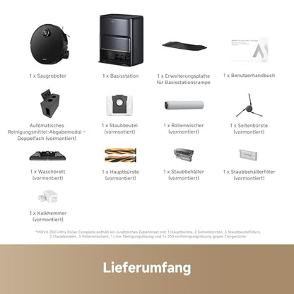 Mova Z60 Ultra Roller Complete Saugroboter mit Wischfunktion, 28.000 Pa, 8cm Hindernisse, LiftPro