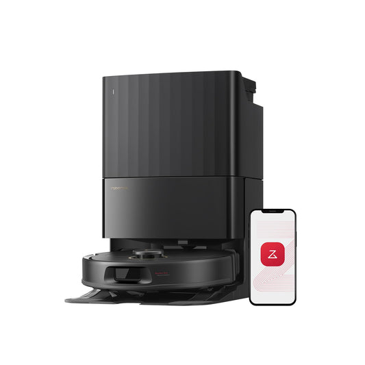 Roborock Qrevo S5V Schwarz Saugroboter mit Wischfunktion, 12.000 Pa, Hebarer Mopp, Zero-Tangle