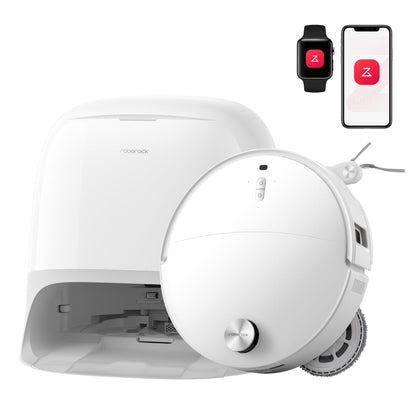 Roborock Qrevo Curv 2 Pro Weiß Saugroboter, 25.000 Pa, 100°C Heißwasser, Anti-Tangle