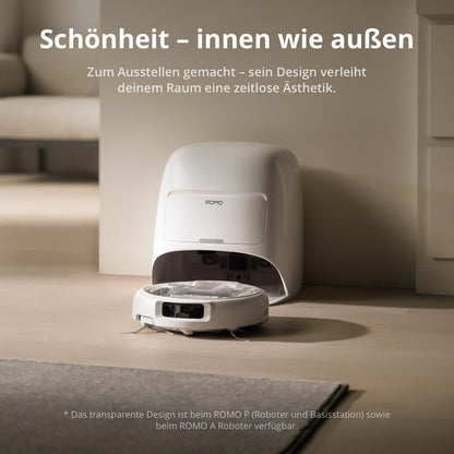 DJI ROMO A Saugroboter mit Wischfunktion, 25.000 Pa, Selbstreinigend, Drohnen-Erkennung