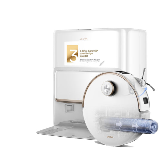 MOVA Z60 Ultra Roller Complete Saugroboter mit Wischfunktion, 28.000 Pa, StepMaster 2.0, HydroForce