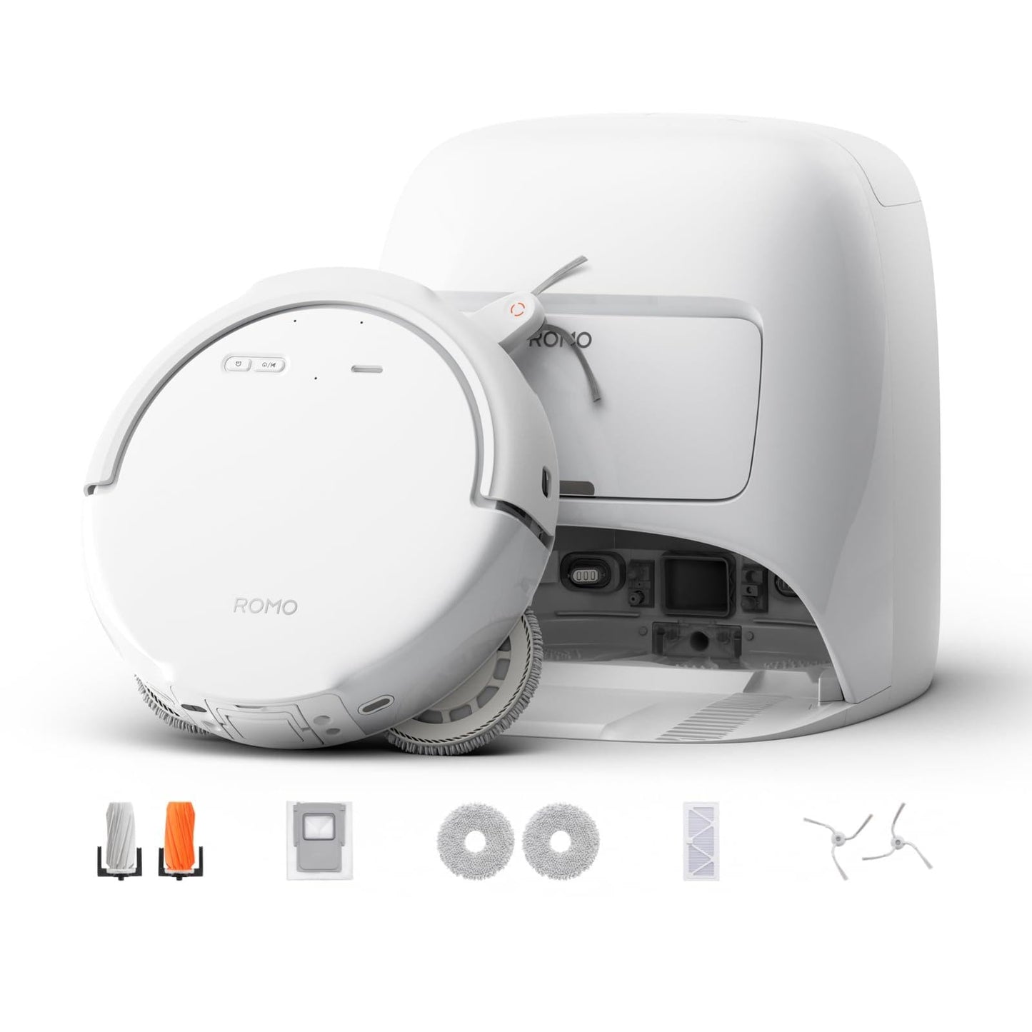 DJI ROMO S inkl. Zubehörset Saugroboter mit Wischfunktion, 25.000 Pa, 200 Tage wartungsfrei