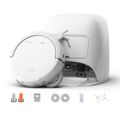 DJI ROMO S inkl. Zubehörset Saugroboter mit Wischfunktion, 25.000 Pa, 200 Tage wartungsfrei