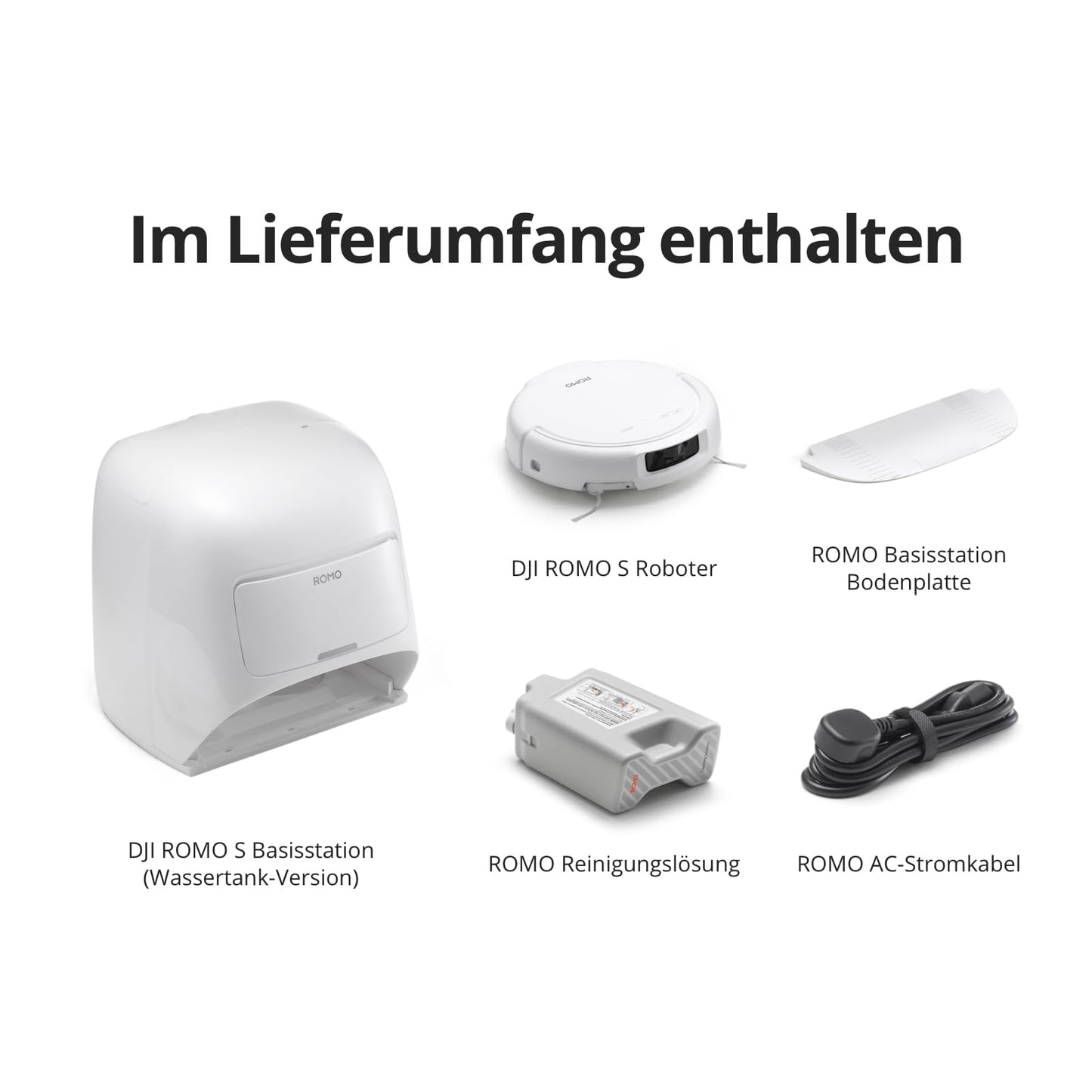 DJI ROMO S inkl. Zubehörset Saugroboter mit Wischfunktion, 25.000 Pa, 200 Tage wartungsfrei
