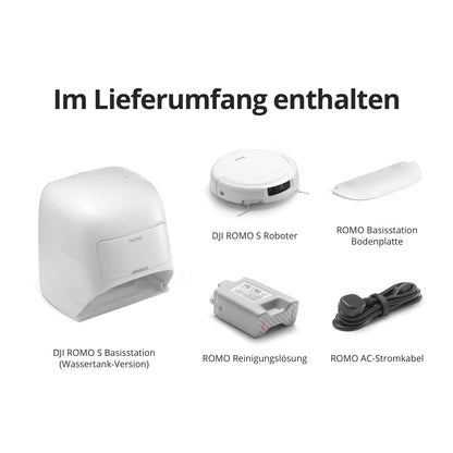 DJI ROMO S inkl. Zubehörset Saugroboter mit Wischfunktion, 25.000 Pa, 200 Tage wartungsfrei