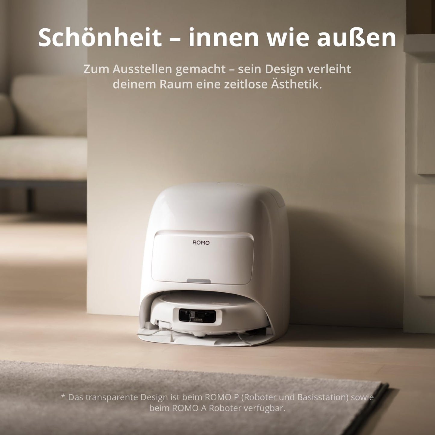 DJI ROMO S Saugroboter mit Wischfunktion, 25.000 Pa, Drohnen-Erkennung, 200 Tage wartungsfrei