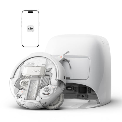 DJI ROMO A Saugroboter mit Wischfunktion, 25.000 Pa, Selbstreinigend, Drohnen-Erkennung