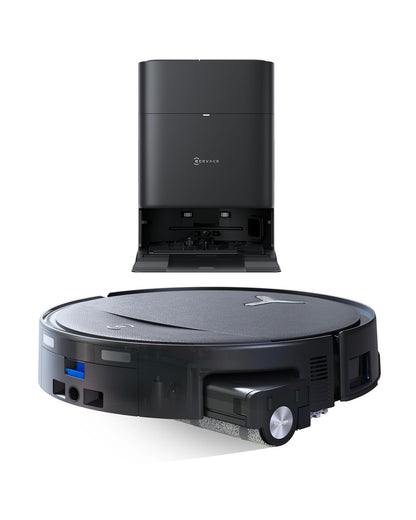 ECOVACS DEEBOT T80S Omni Schwarz Saugroboter mit Wischfunktion, 24.800 Pa, 75°C Heißwasser