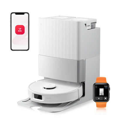 Roborock Qrevo Edge S5A Weiß Saugroboter mit Wischfunktion, 18.500 Pa, 75°C Heißwasser, FlexiArm