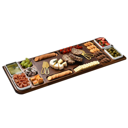 Shanik Premium Charcuterie Board – Magnetisches Käsebrett & Serviertablett aus Holz – Doppelseitig, Ohne Gravur, Perfekt als Geschenk