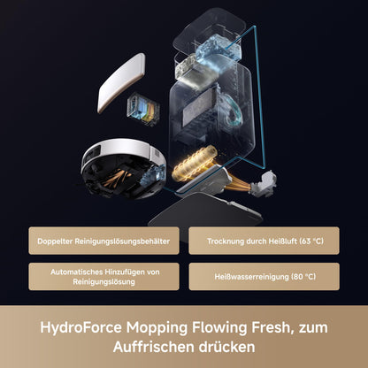 MOVA Z60 Ultra Roller Complete Saugroboter mit Wischfunktion, 28.000 Pa, StepMaster 2.0, HydroForce