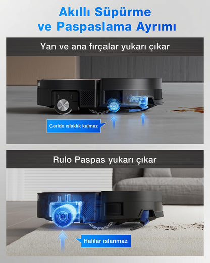 ECOVACS DEEBOT X11 Pro Omni Saugroboter mit Wischfunktion, 19.500 Pa, 4cm Steigfähigkeit, ZeroTangle 3.0