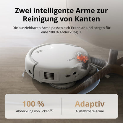 DJI ROMO S inkl. Zubehörset Saugroboter mit Wischfunktion, 25.000 Pa, 200 Tage wartungsfrei