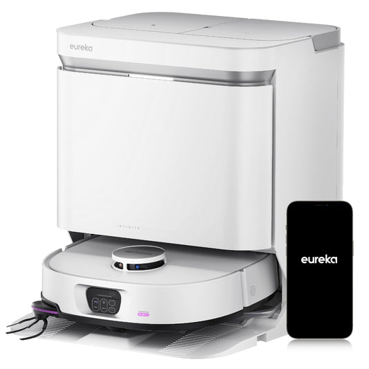 Eureka J15 Max Ultra Saugroboter mit Wischfunktion, 22.000 Pa, 80℃ Heißwasser, Anti-Wickel