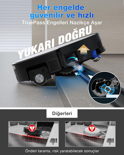 ECOVACS DEEBOT X11 Pro Omni Saugroboter mit Wischfunktion, 19.500 Pa, 4cm Steigfähigkeit, ZeroTangle 3.0