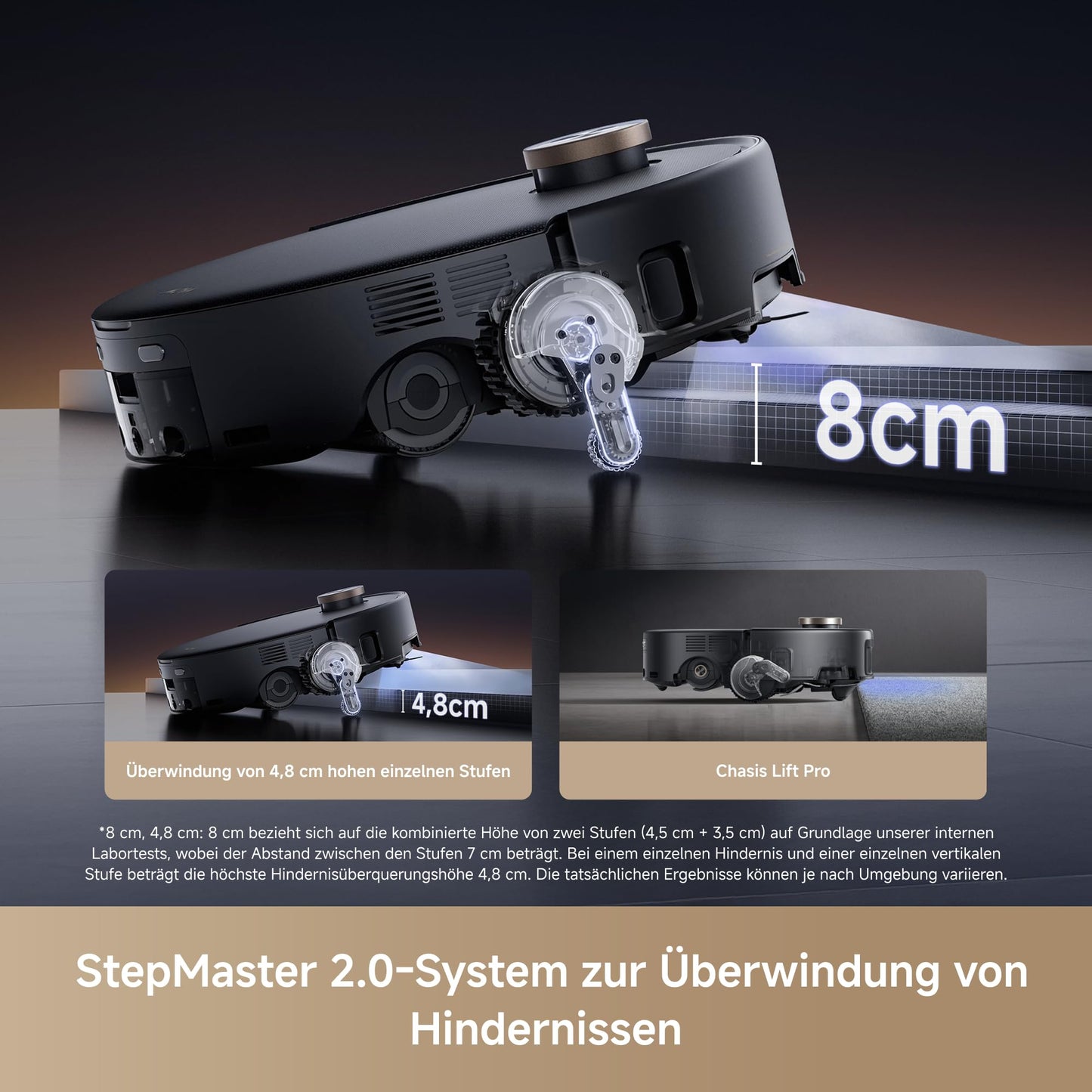 Mova Z60 Ultra Roller Complete Saugroboter mit Wischfunktion, 28.000 Pa, 8cm Hindernisse, LiftPro