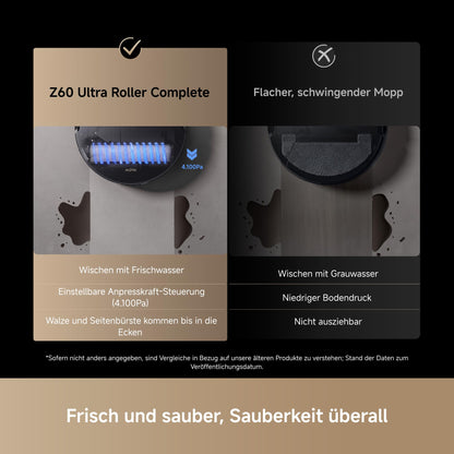 Mova Z60 Ultra Roller Complete Saugroboter mit Wischfunktion, 28.000 Pa, 8cm Hindernisse, LiftPro