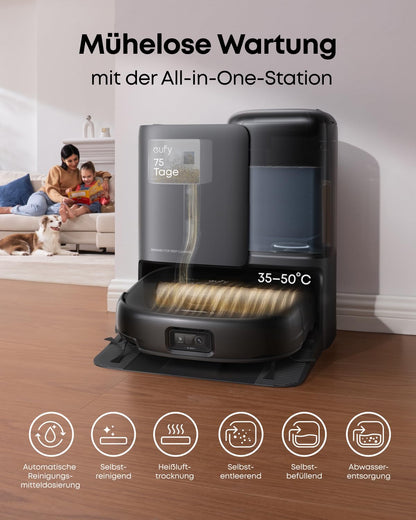 eufy E25 Omni Saug- und Wischroboter, 20.000 Pa, HydroJet System, Anti-Verheddern