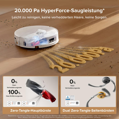 Roborock Qrevo Curv 2 Flow Saugroboter mit Wischfunktion, 20.000 Pa, SpiraFlow, Anti-Tangle