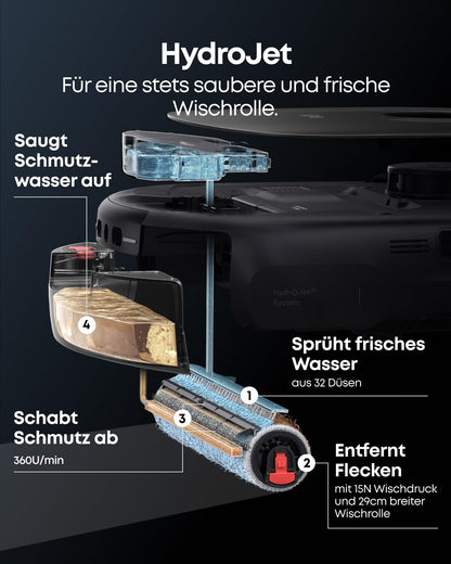 eufy E25 Omni Saug- und Wischroboter, 20.000 Pa, HydroJet System, Anti-Verheddern