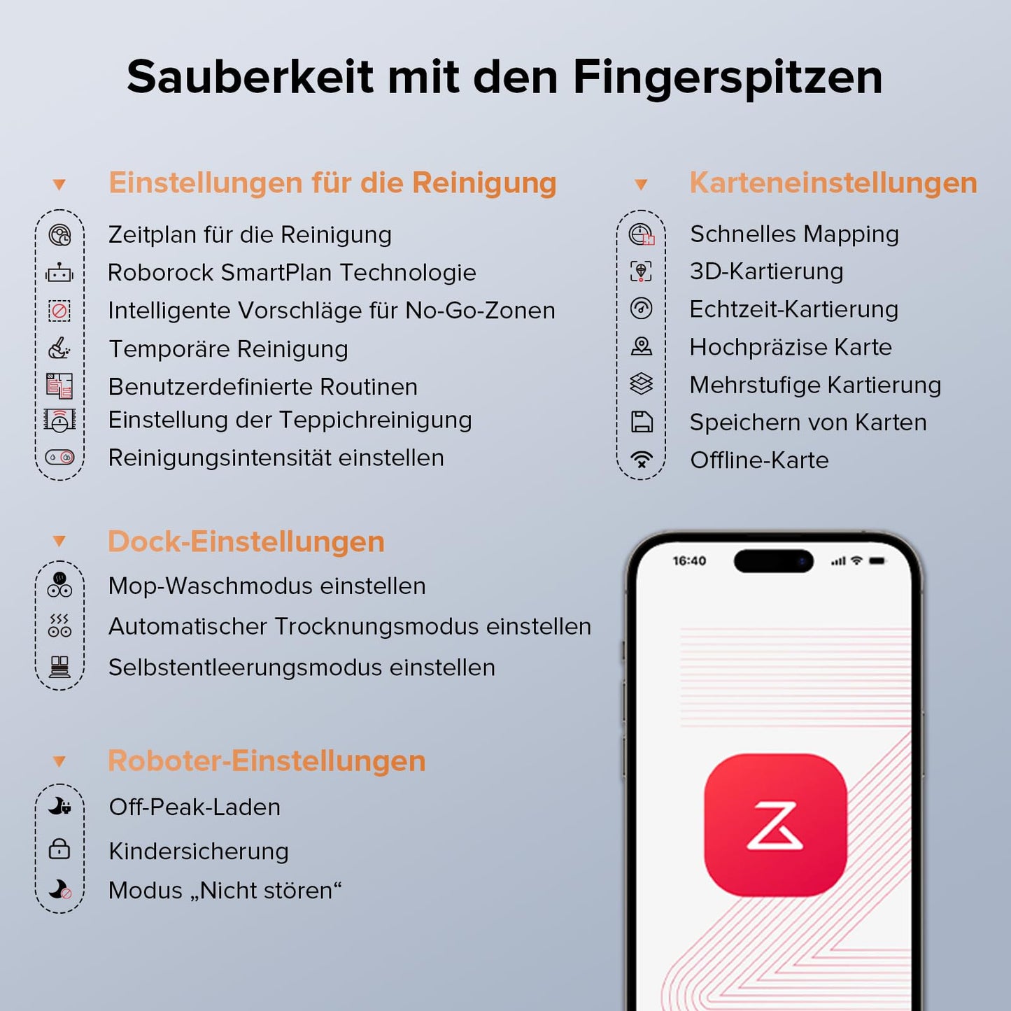 Roborock Qrevo Edge S5A Weiß Saugroboter mit Wischfunktion, 18.500 Pa, 75°C Heißwasser, FlexiArm