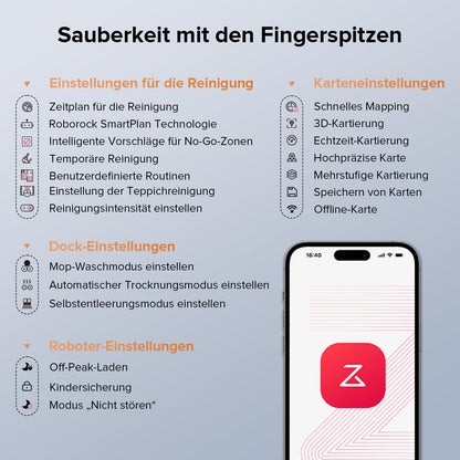 Roborock Qrevo Edge S5A Weiß Saugroboter mit Wischfunktion, 18.500 Pa, 75°C Heißwasser, FlexiArm