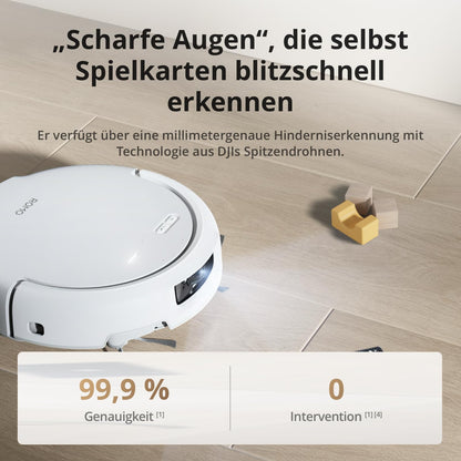 DJI ROMO S Saugroboter mit Wischfunktion, 25.000 Pa, Drohnen-Erkennung, 200 Tage wartungsfrei