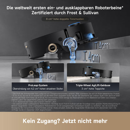 dreame Aqua10 Ultra Roller Complete Schwarz Saugroboter, 30.000 Pa, 8cm Hindernisfreiheit