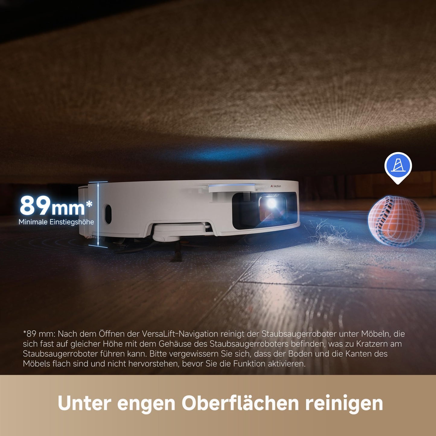 dreame X50 Ultra Complete Saugroboter mit Wischfunktion, 20.000 Pa, 6cm Hindernisfreiheit, KI-Navigation