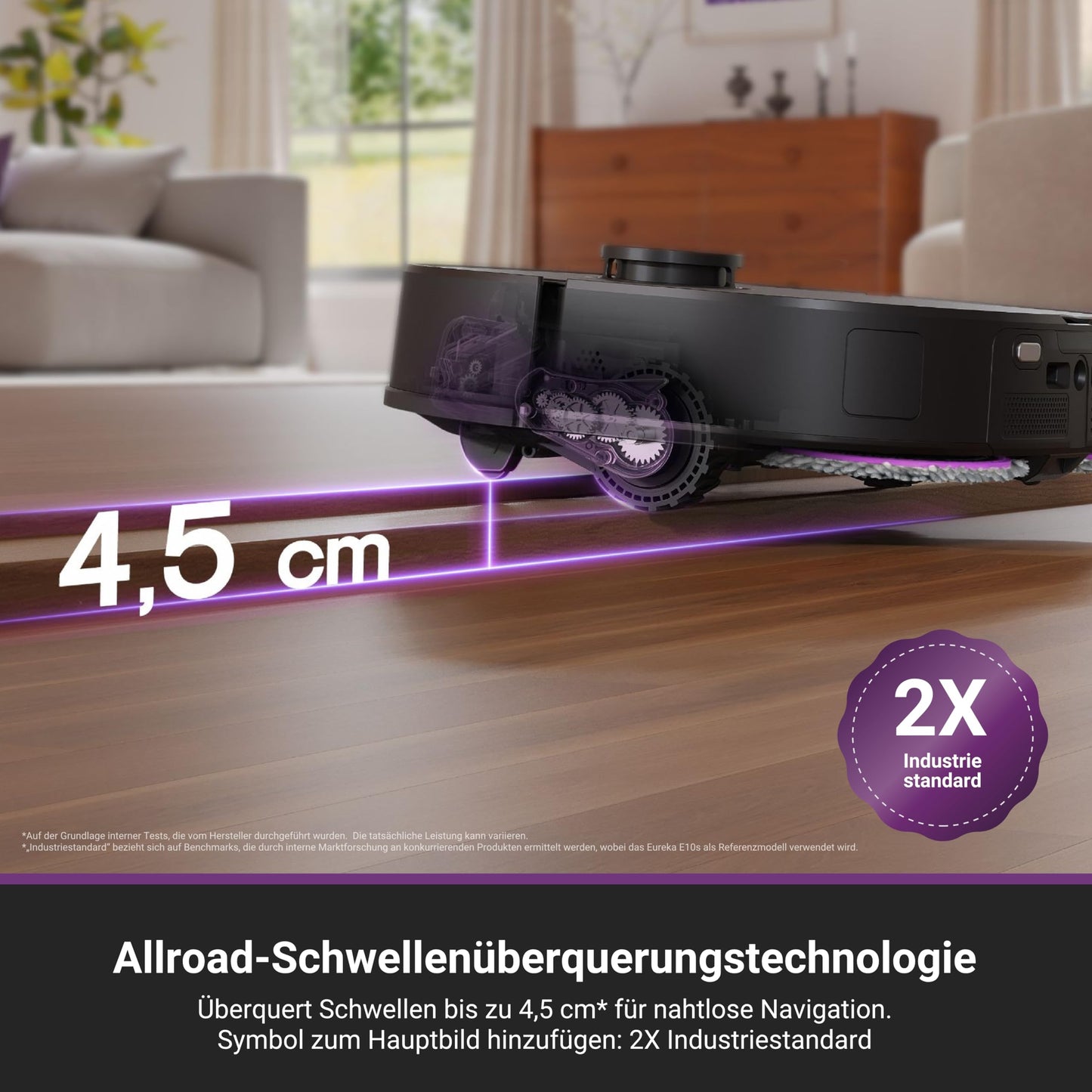 Eureka J15 Max Ultra Saugroboter mit Wischfunktion, 22.000 Pa, Selbstreinigung, IntelliView 2.0