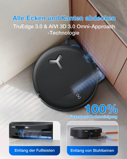 ECOVACS DEEBOT T80S Omni Schwarz Saugroboter mit Wischfunktion, 24.800 Pa, 75°C Heißwasser