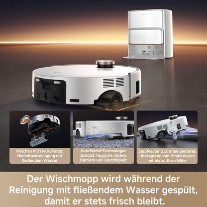 MOVA Z60 Ultra Roller Complete Saugroboter mit Wischfunktion, 28.000 Pa, StepMaster 2.0, HydroForce