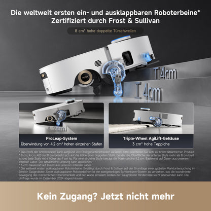 dreame Aqua10 Ultra Roller Complete Saugroboter mit Wischfunktion, 30.000 Pa, 8cm Hindernisfreiheit