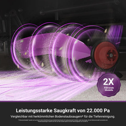 Eureka J15 Max Ultra Saugroboter mit Wischfunktion, 22.000 Pa, 80℃ Heißwasser, Anti-Wickel
