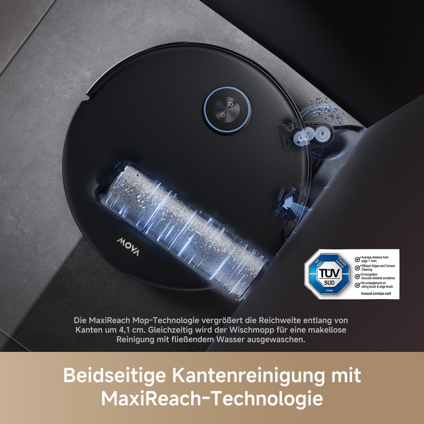 Mova Z60 Ultra Roller Complete Saugroboter mit Wischfunktion, 28.000 Pa, 8cm Hindernisse, LiftPro