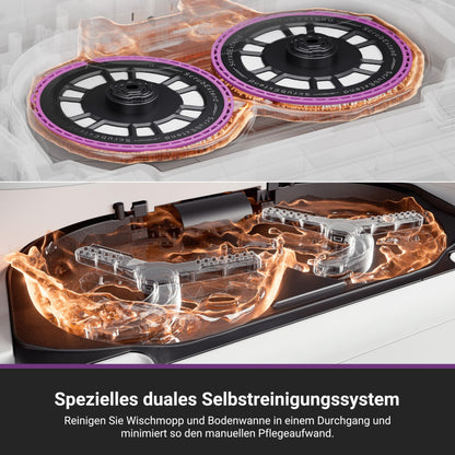 Eureka J15 Max Ultra Saugroboter mit Wischfunktion, 22.000 Pa, 80℃ Heißwasser, Anti-Wickel