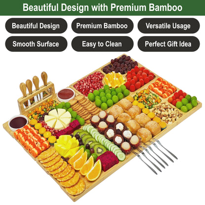 CENBOSS Set mit 4 Charcuterie-Brettern, Käsebrett-Geschenk-Set, Einweihungs- und Einzugsgeschenke