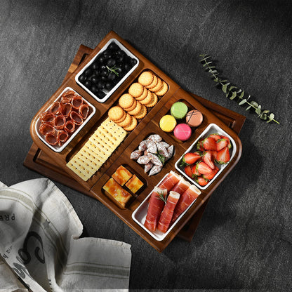 Shanik Premium Charcuterie Board – Magnetisches Käsebrett & Serviertablett aus Holz – Doppelseitig, Ohne Gravur, Perfekt als Geschenk